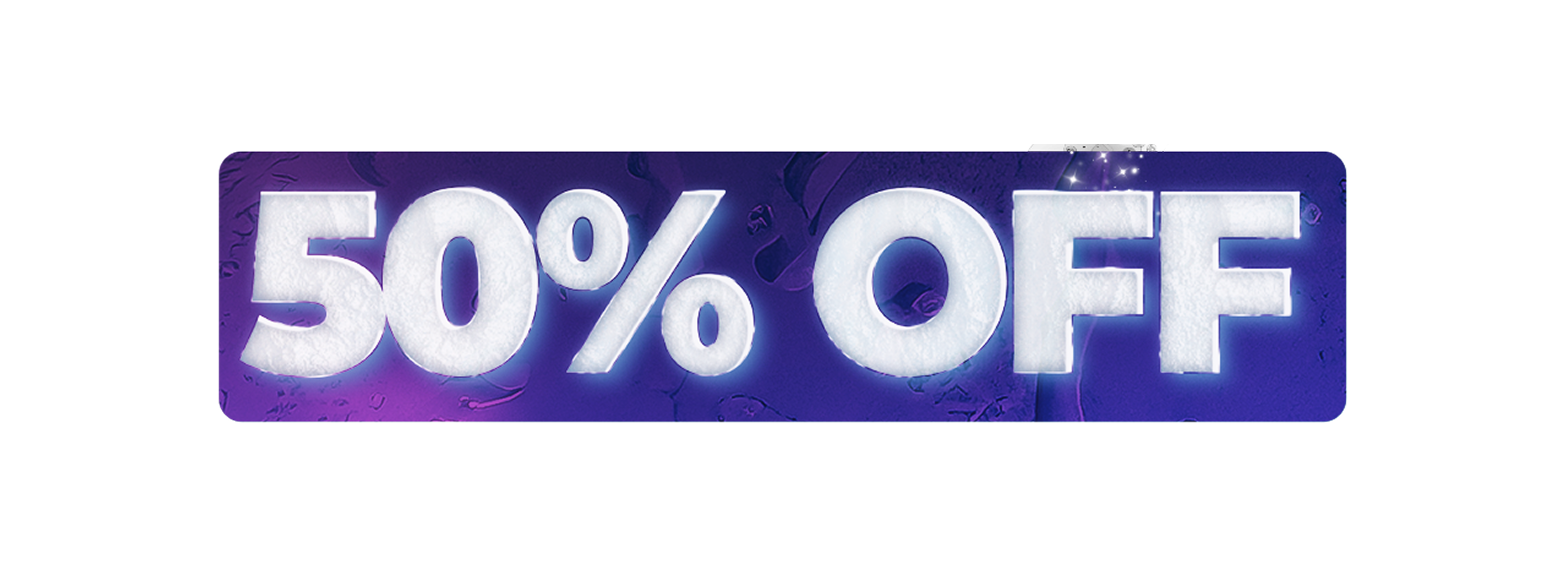 winter sale, 50% off new subscriptions
